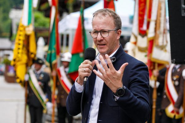 Landesrat Christian Gantner in Partenen. land vorarlberg