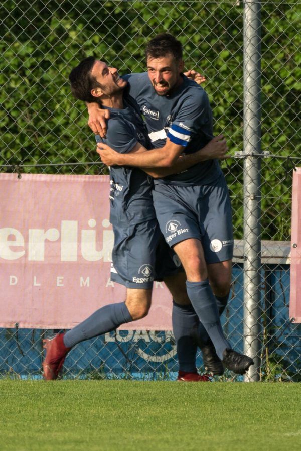 Die Andelsbucher wollen heute wieder jubeln – wie hier am Mittwoch nach dem 1:0 von Stephan Kleber. Stiplovsek