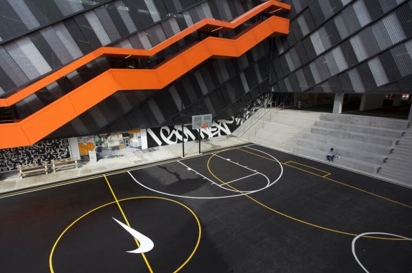 Ein Basketballfeld im Headquarter von Nike.  Afp