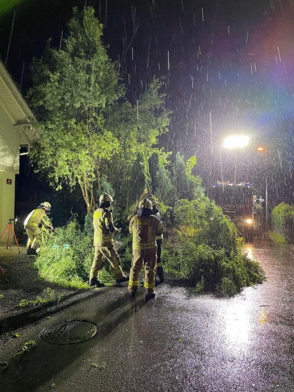 Die Feuerwehr Dornbirn bei einem Einsatz. feuerwehr dornbirn