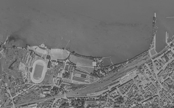 Die Seebühne lag ursprünglich westlich des Strandbades. lvg (2)