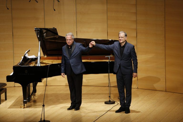 Christoph Prégardien (l.) und Julius Drake in Schwarzenberg.Schwarzenberg