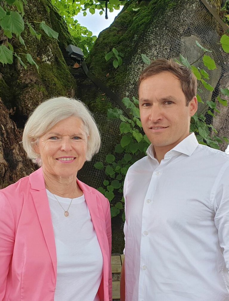 Die aktuelle Bürgermeisterin Angelika Schwarzmann und ihr womöglicher Nachfolger Klaus Sohm.Gemeinde Alberschwende