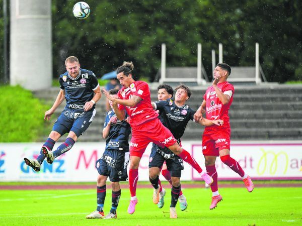 Die Dornbirner zeigten eine gute Leistung. Anders als beim letzten Spieltag der Vorsaison konnten die Rothosen den GAK allerdings dieses Mal nicht ärgern.  GEPA/Lerch, GEPA