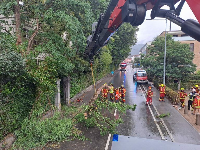 Die Feuerwehr Bludenz im Einsatz. Feuerwehr Bludenz