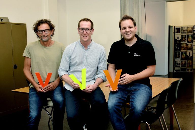 Die Macher des „Vorarlberger Kreativpreises“: Marty Rauch, Martin Dechant und Christian Lampert (von links).WKV/Andrea Fritz-Pingerra