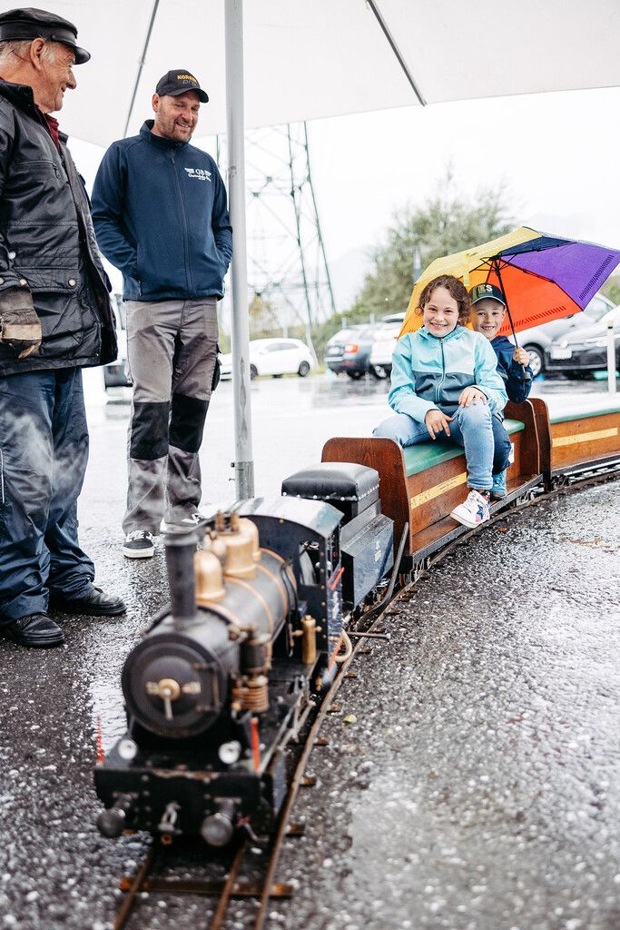 Die Gartenbahn war für die Kinder ein besonderes Highlight.Sams-Foto/getzner Werkstoffe