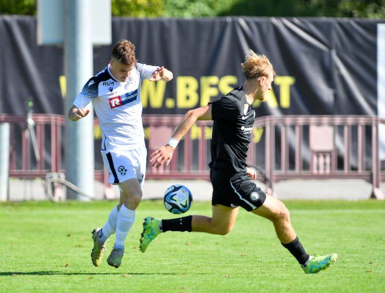 Lukas Brückler war beim Spiel bei Sturm Graz II mit einem Tor und einer Vorlage der Matchwinner für die Bregenzer. GEPA