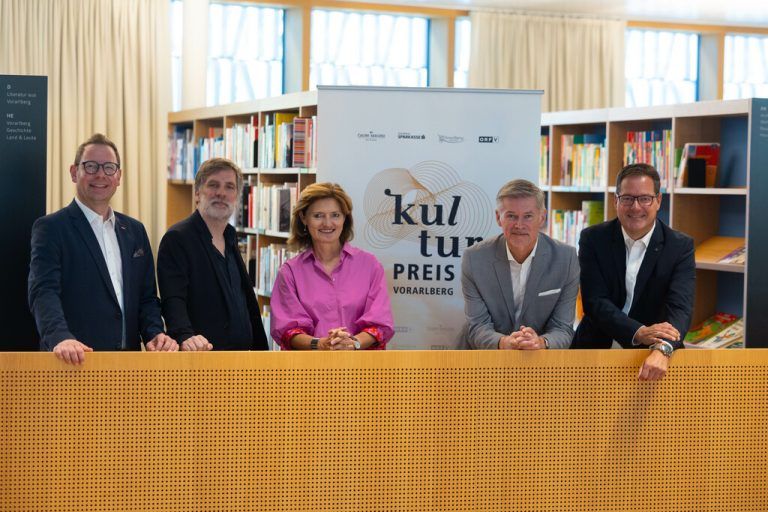 Markus Klement, Winfried Nußbaummüller, Jasmine Ölz-Barnay, Bernhard Moosbrugger, Martin Jäger (v.l.).Klaus Hartinger