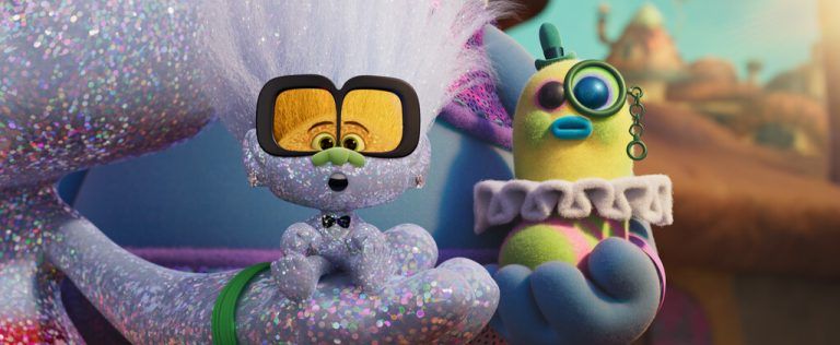 Branch und Poppy sind auf der Suche nach den Bandkollegen. DreamWorks Animation