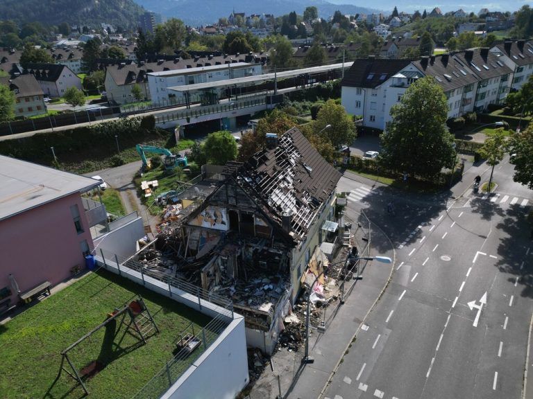 Das Gasthaus Schendlingen brannte im April dieses Jahres ab.hartinger, Vogis