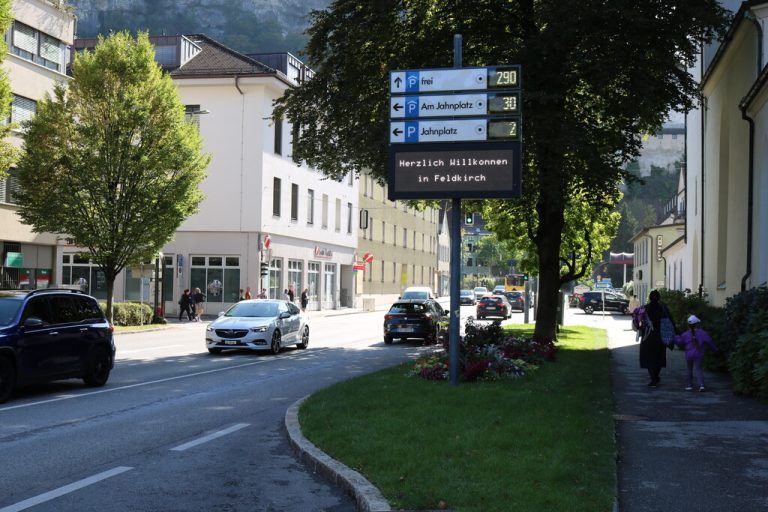 Das neue Parkleitsystem. Stadt feldkirch