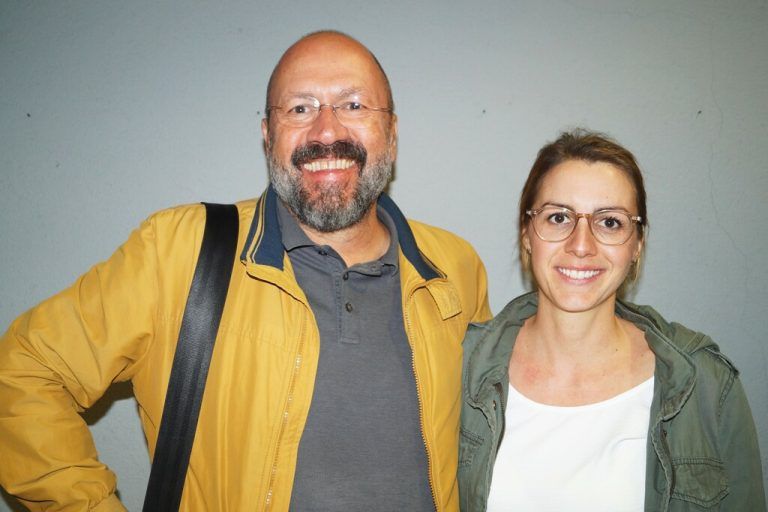 Grünenpolitiker Bernie Weber kam mit Tochter Ida Forchtner.