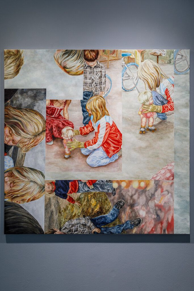 Marianne Thoermer mit „The last Sunday“ in der Galerie Sechzig; „The Strategists“ (l.).Sieglinde Wöhrer/Markus Tretter