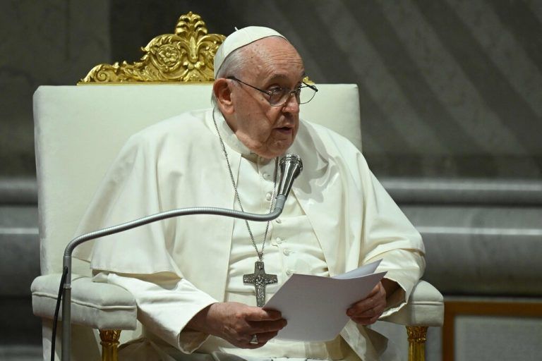 Papst Franziskus am Freitagabend in Rom. AFP