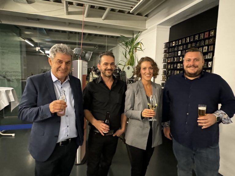 Günter Oberscheider, Alex Jenny, Bianca Oberscheider und Martin Weinzerl von Ländle TV.