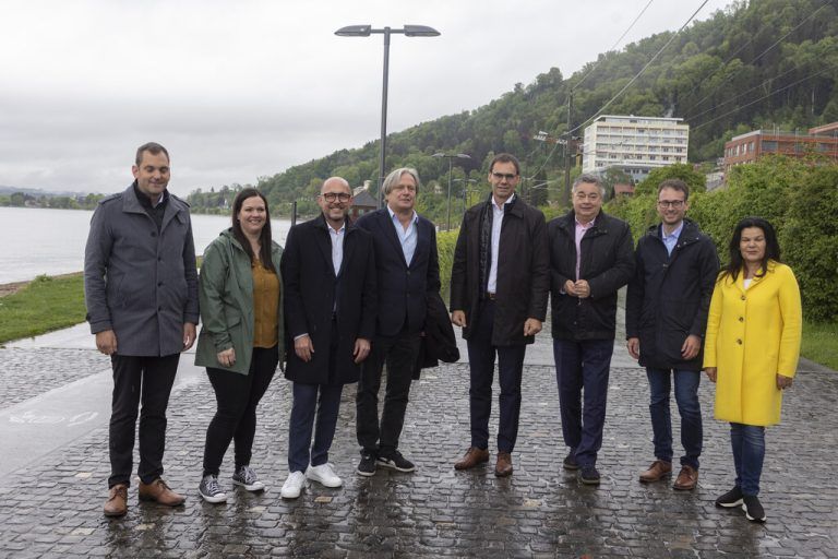Bei der offiziellen, leicht verregneten Eröffnung im Mai. Paulitsch