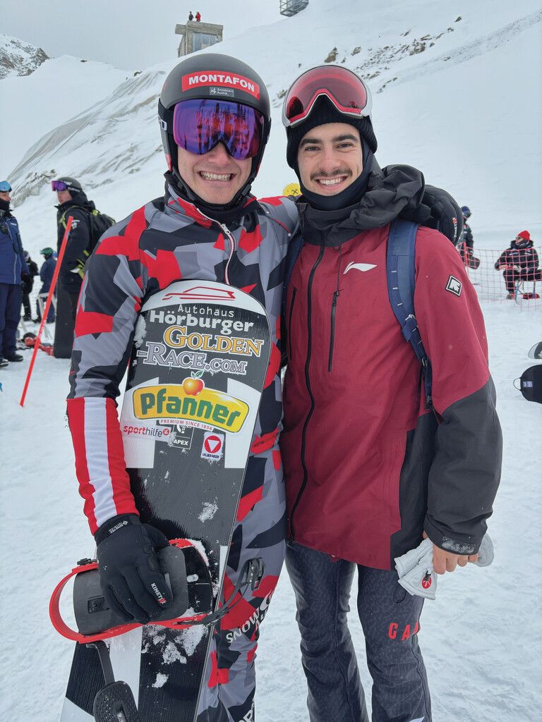 Die zwei besten Boardercrosser der Welt, die Rivalen, aber keine Feinde sind: Alessandro Hämmerle und Eliot Grondin.Karlheinz wieser