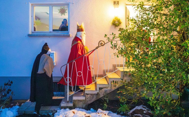 Der Nikolaus zu Besuch in Wolfurt.Hartinger, Stiplovsek, hofmeister, GEPA, stadt ­Dornbirn
