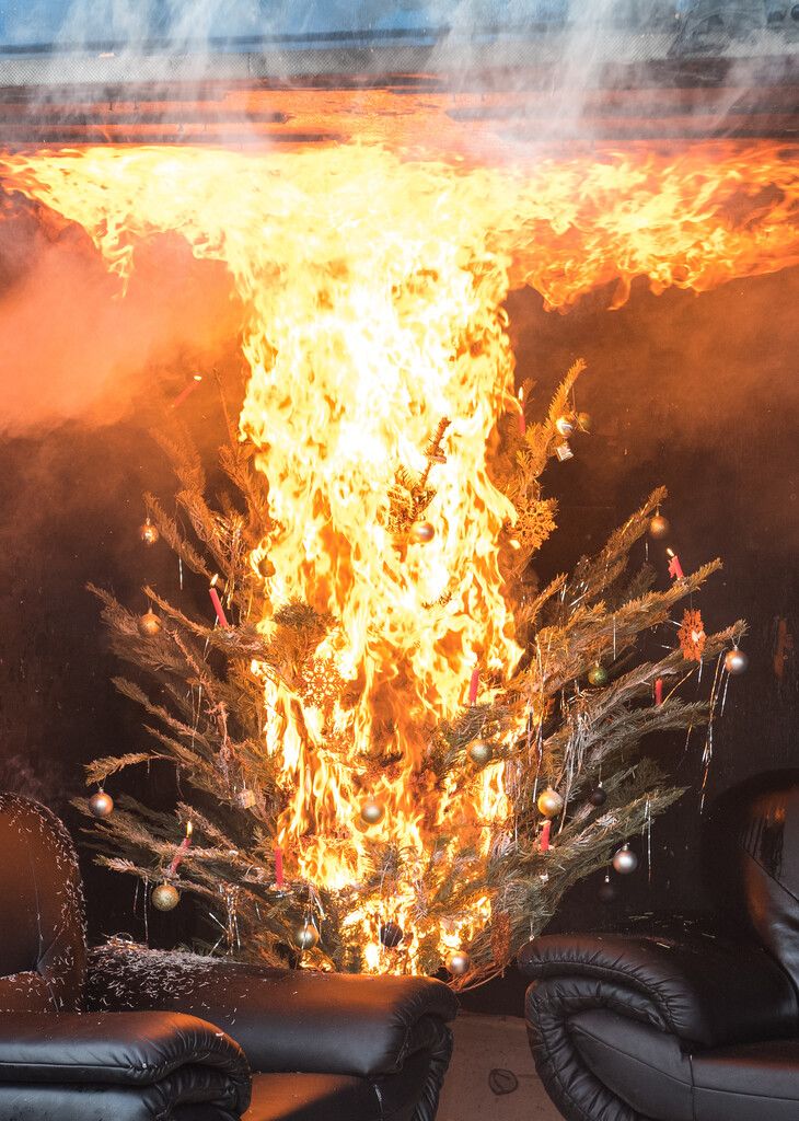 Gefahr an den Weihnachtstagen: Brennender Christbaum.symbolfoto/APA