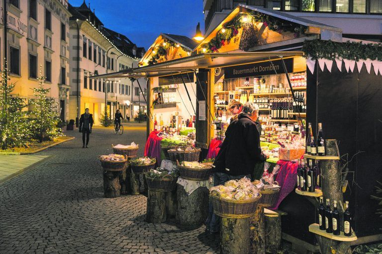 Zahlreiche Handelsstände präsentieren auch heuer wieder ihr Angebot.Matthias Rhomberg/Dornbirn Tourismus & Stadtmarketing