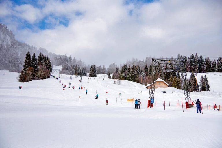 Der Heumöserlift in Ebnit.Dornbirner Seilbahnen