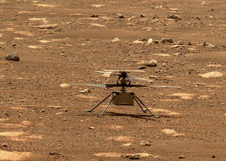 Der kleine NASA-Hubschrauber.Handout / NASA/JPL-Caltech/MSSS / AFP