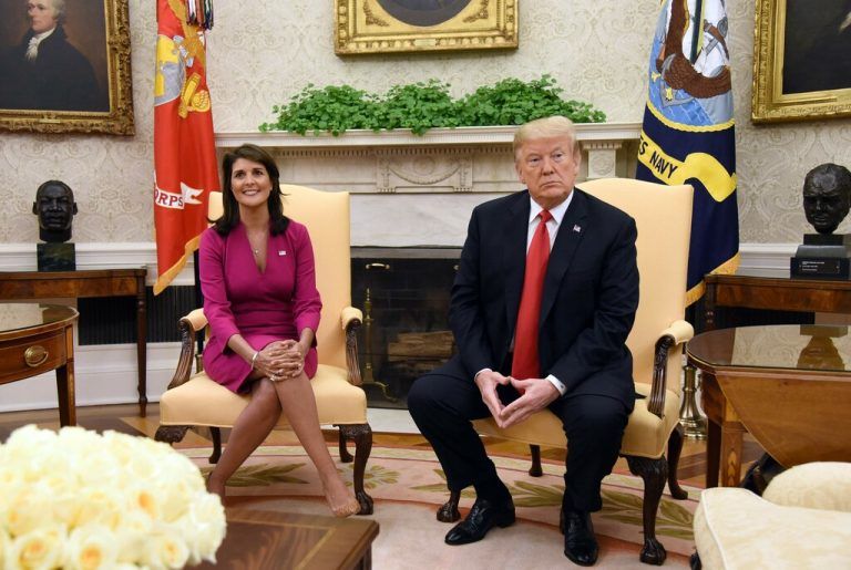 Haley und Trump setzen auf verschiedene Wahlkampf-Themen.afp