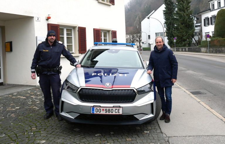 Stadtpolizeikommandant Dieter Heinzle (l.) und Bürgermeister Dieter Egger. Stadt Hohenems