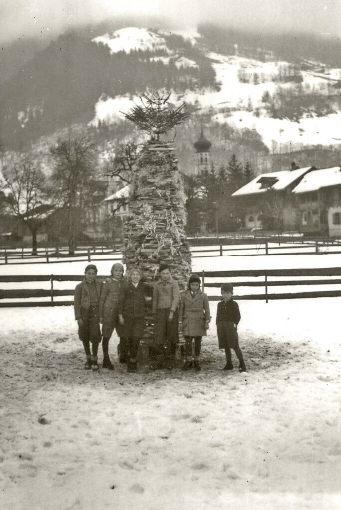 Der Schrunser Funken im Jahr 1934 war noch nicht so groß wie heute vielerorts. Montafon Archiv