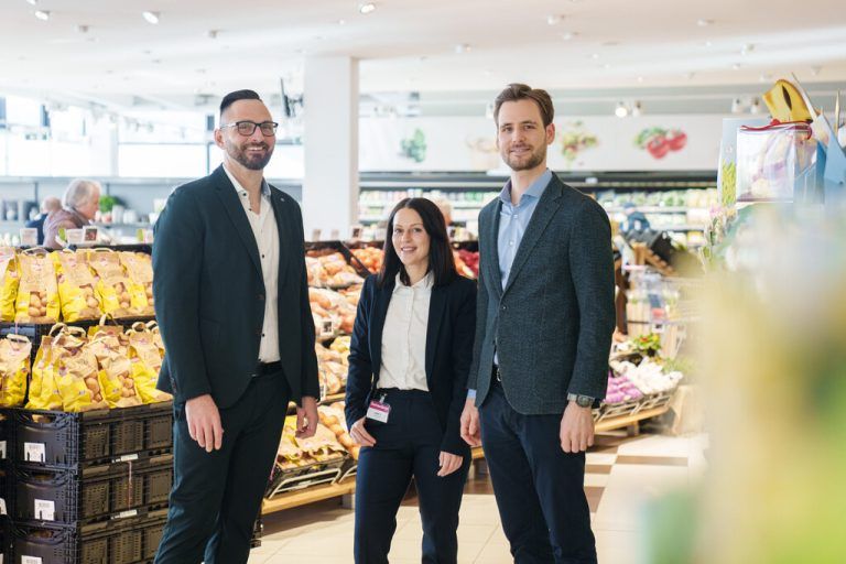 Florian Sutterlüty (Geschäftsführer), Markus Arnhold (Vertriebsmanager) und Jovana Yildirim (Marktmanagerin).Christian Kerber