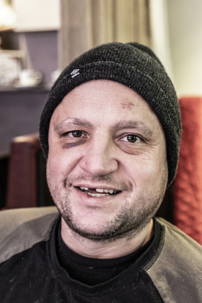 Barbetreiber Christian Pfeiffer nach dem Überfall. hartinger