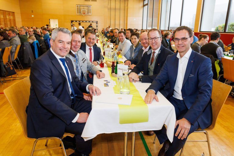 Bundeskanzler Nehammer und LH Markus Wallner. land vorarlberg