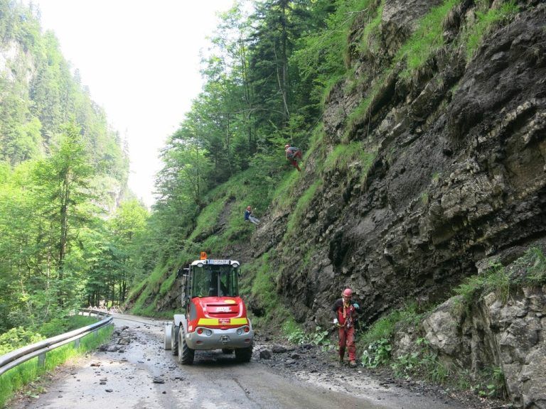 Felsen werden geräumt. stadt dornbirn