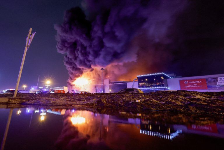 In der Konzerthalle brach ein Feuer aus. reuters