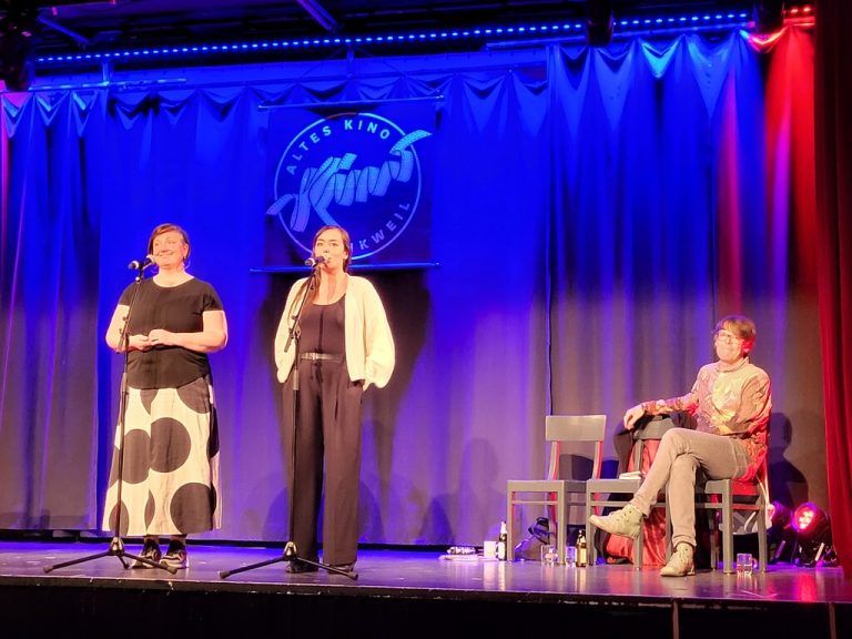 Mieze Medusa, Yasmin Hafedh und Markus Köhle.Sieglinde Wöhrer
