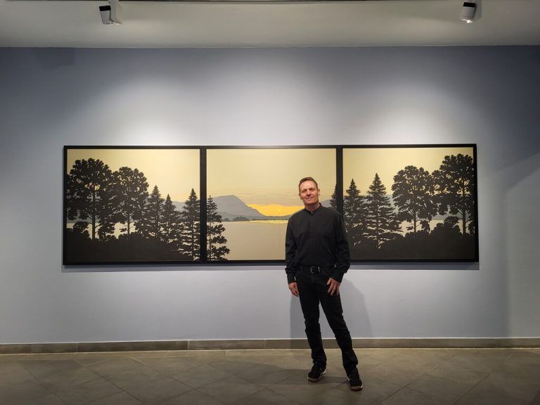 Stefan Rüesch und seine Werke in der Galerie Sechzig in Feldkirch.Markus Tretter (2), Sieglinde Wöhrer