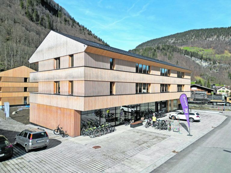 Das Gebäude in Mellau. Felder-Fontain