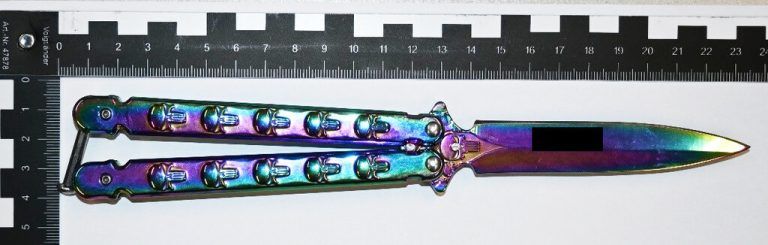 Das sichergestellte Messer. LPD Wien