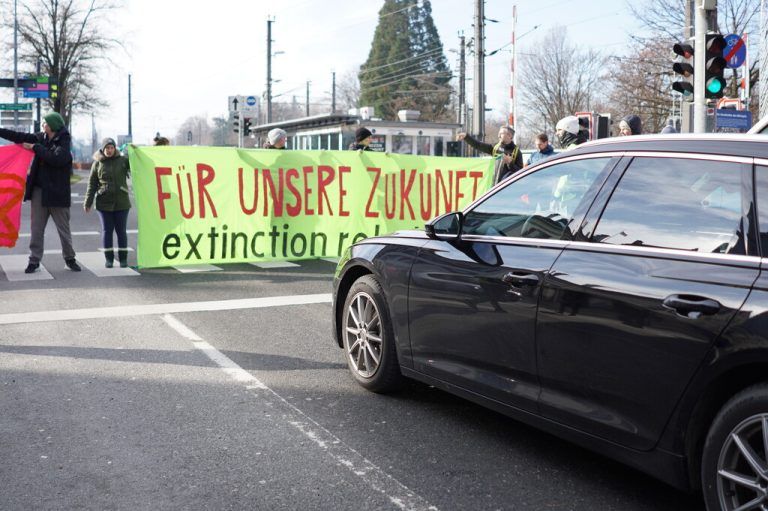 Zum Vorfall kam es während einer Demonstration der Klimabewegung Extincition Rebellion in Bregenz.extinction rebellion