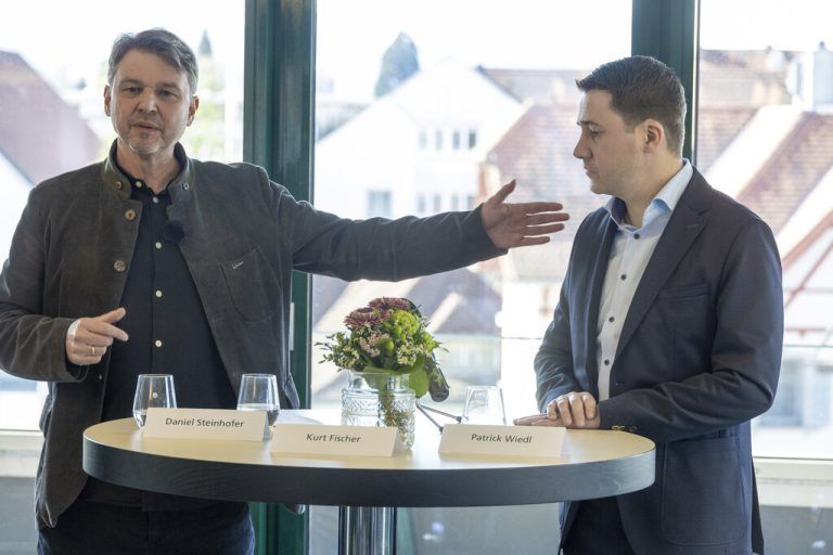 Kurt Fischer (l.) und sein möglicher Nachfolger als Bürgermeis­ter, Patrick Wiedl.paulitsch