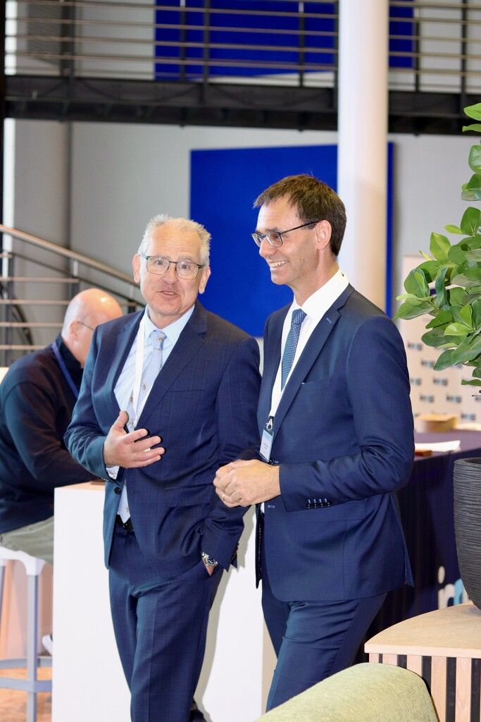 Landeshauptmann Markus Wallner (r.) und Illwerke-vkw-Vorstandschef Christof Germann.Brusselshydropowerday/Reismueller
