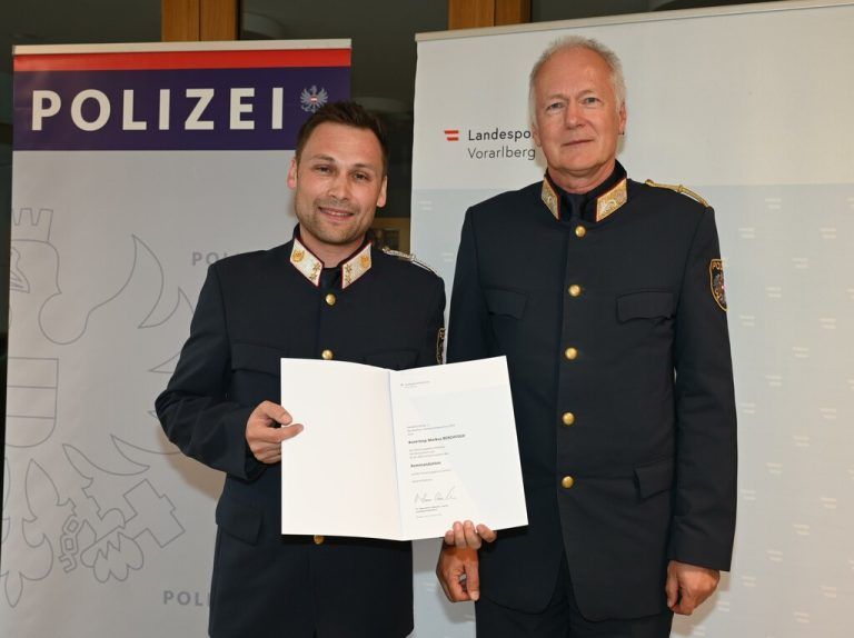 Markus Berchtold (l.) und Hans-Peter Ludescher. LPD Vorarlberg
