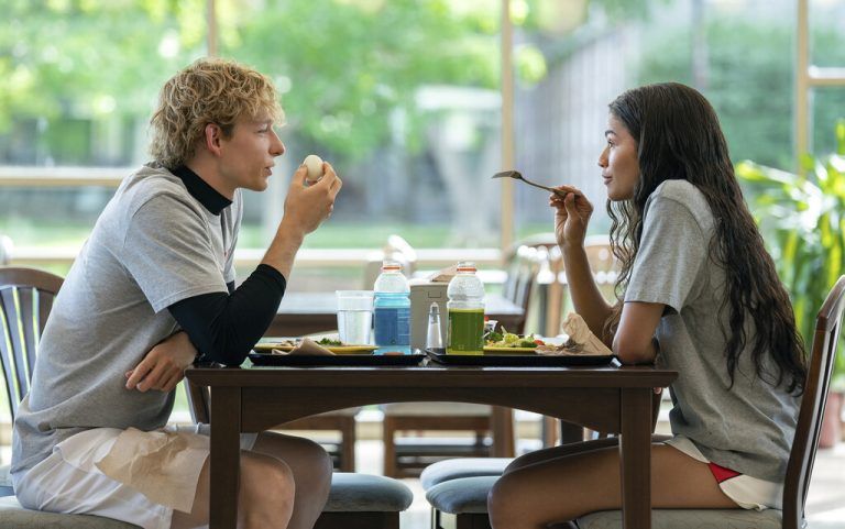 Mike Faist und Zendaya in „Challengers“.2023 Metro-Goldwyn-Mayer Pictures
