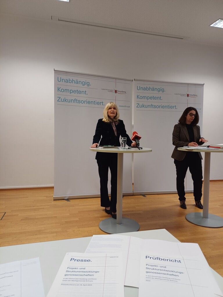Rechnungshofdirektorin Brigitte Eggler-Bargehr (l.) präsentierte den PSG-Prüfbericht.rob