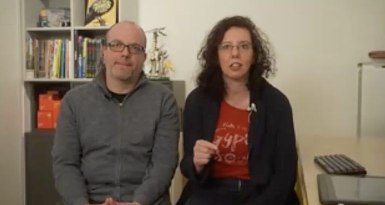 Stefan und Eva im Videocall.