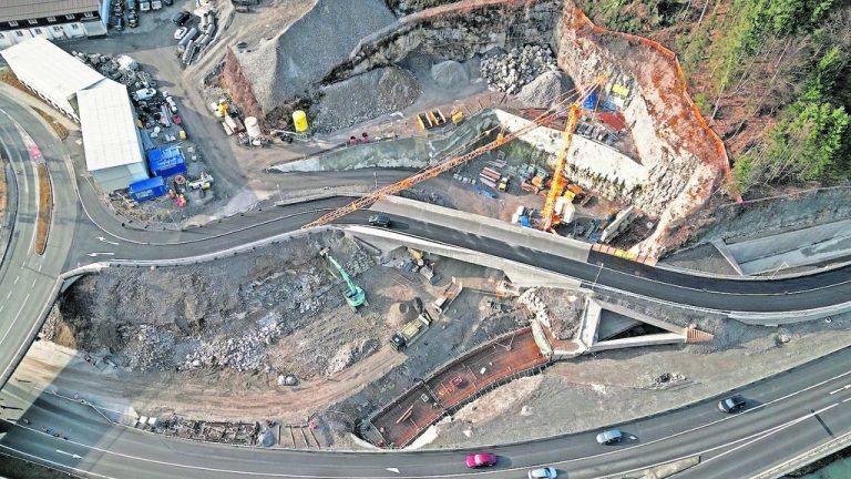 Die Stadttunnel-Baustelle steht seit vergangenen Dienstag. VLK