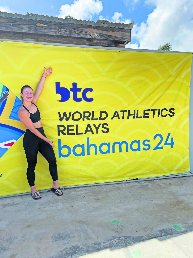 Ein sportlicher Fotogruß von den Bahamas.