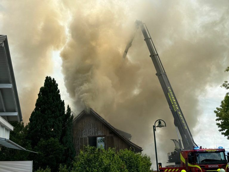 Brand im Dachstuhl eines Koblacher Hauses. vol.at/weizenberger