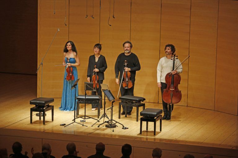 Das Belcea Quartett (oben); Fatma Said, Sabine Meyer, Malcolm Martineau (r.).Schubertiade GmbH (2)